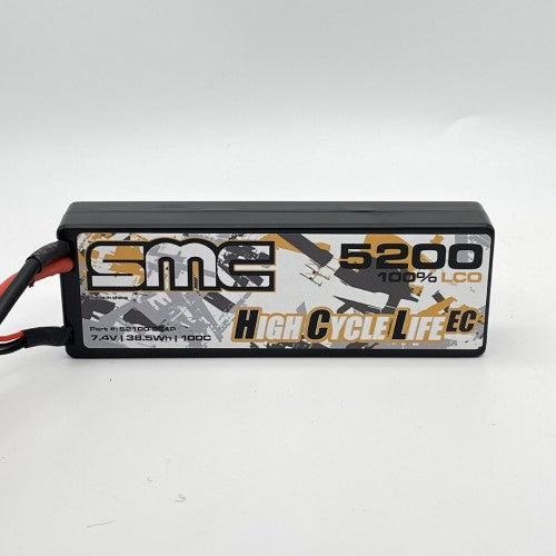 SMC 7.4V (2S1P) 5200mAh 100C Wired Hardcase Battery w/ XT60