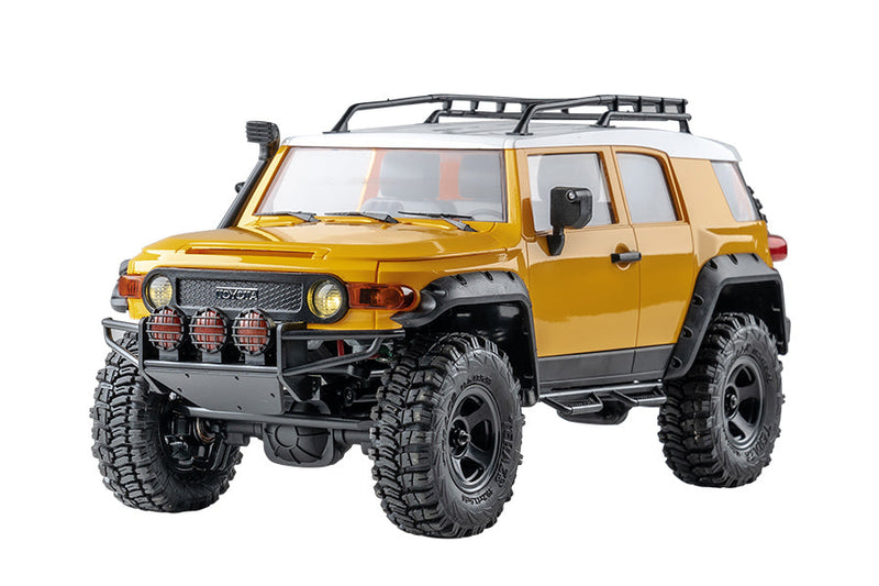 FMS 1/18 Toyota FJ Cruiser 4WD Brushed RTR, YELLOW – Key City Hobby