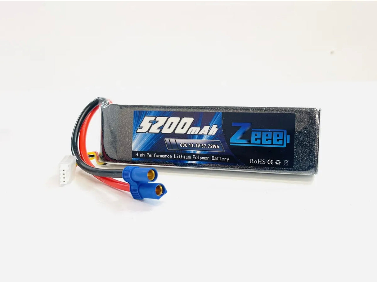 HIRO EE Revelation850 10°F Zeee 3S 11.1V 5200mAh 60C Lipo Battery w/ EC5 Connector – Key City
