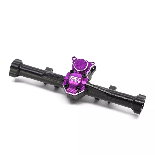 むらさき roBa オプション Treal Black-Purple SCX24 Rear Axle Housings Aluminum 7075 Diff