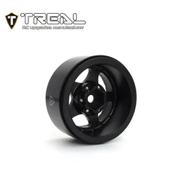 Treal 1.9 Wheels (4pcs) Beadlock Crawler Wheels for 1:10 Scale RC Truck-Type E Black/Black