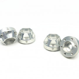 Treal (12mm Thickness) 12mm Hex Hubs Wheel Adaptor 6 Bolts Different Offset Aluminum 7075 for 1:10 Crawler-Silver