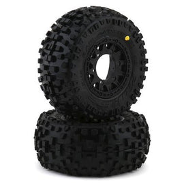 Pro-Line 4.40" Badlands SC 2.2/3.0 Tires w/Raid Wheels (Black) (2) (M2) w/12mm Removable Hex