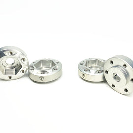 Treal (6mm Thickness) 12mm Hex Hubs Wheel Adaptor 6 Bolts Different Offset Aluminum 7075 for 1:10 Crawler-Silver