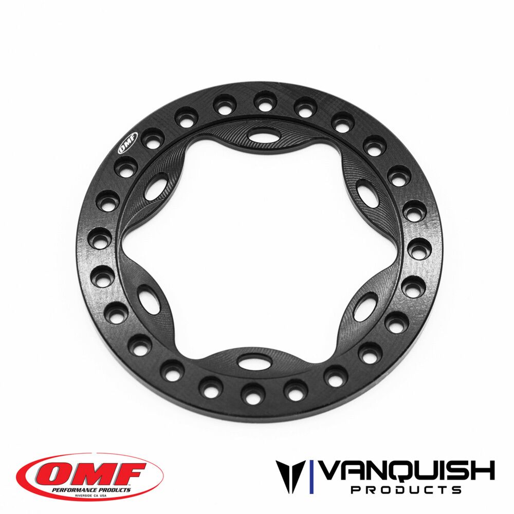 Vanquish 1.9 OMF Scallop Beadlock Rings Anodized Black