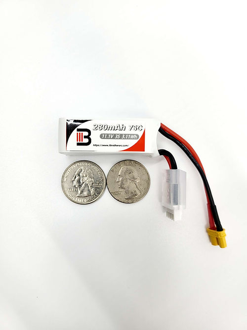 3BrothersRC Battery: 280mAh 3S, XT30 Competition Lipo