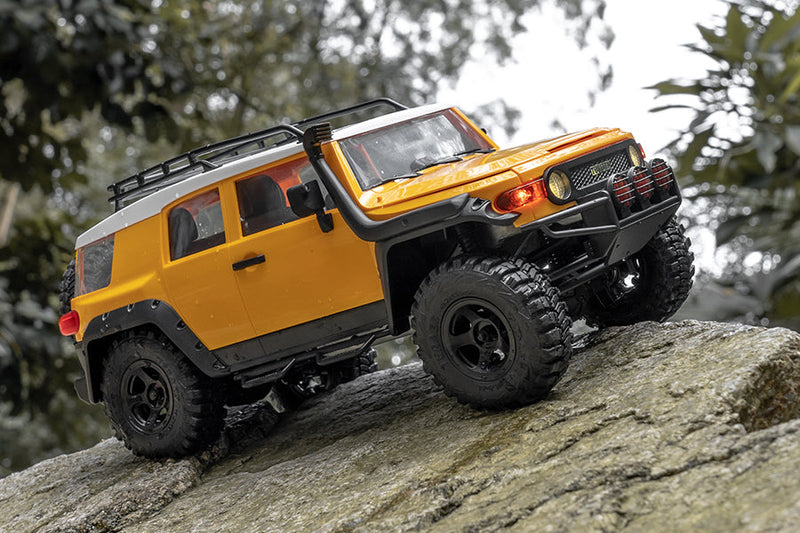 FMS 1/18 Toyota FJ Cruiser 4WD Brushed RTR, YELLOW – Key City Hobby