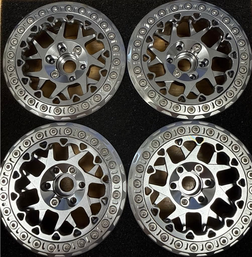 Injora 2.2" Grey Beadlock Wheels (4)