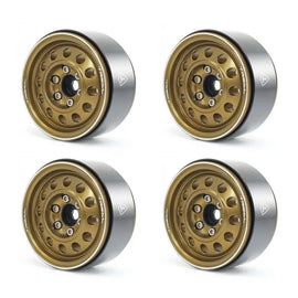 Treal Metal 1.9 Beadlock Wheel Rims 4pcs Vintage Design Wheel Hub for Wagon Wheel 1:10 RC Crawler -Type I Bronze