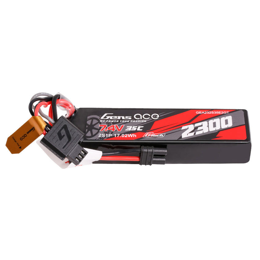 Gens ace 2300mAh 2S 35C 7.4V G-Tech Lipo Battery Pack with IEC2 Plug