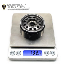 Treal Metal 1.9 Beadlock Wheel Rims 4pcs Vintage Design Wheel Hub for Wagon Wheel 1:10 RC Crawler -Type I Titanium