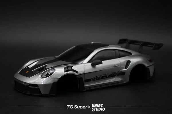 GT55 1/24 Scale GT3 RS Sports Car Body – Racing Edition – 109mm Wheelbase (Silver)