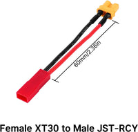Injora Female XT30 to Male JST-RCY Adapter (1)