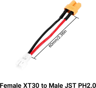 Injora Female XT30 to Male JST PH2.0 Adapter (1)