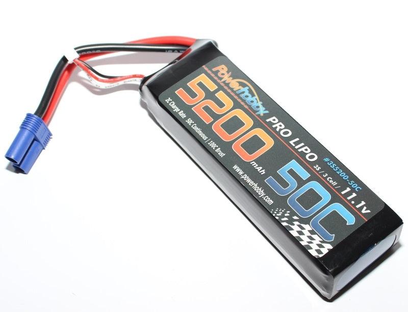 Powerhobby 3s 11.1V 5200mah 50c Lipo Battery w EC5 Plug