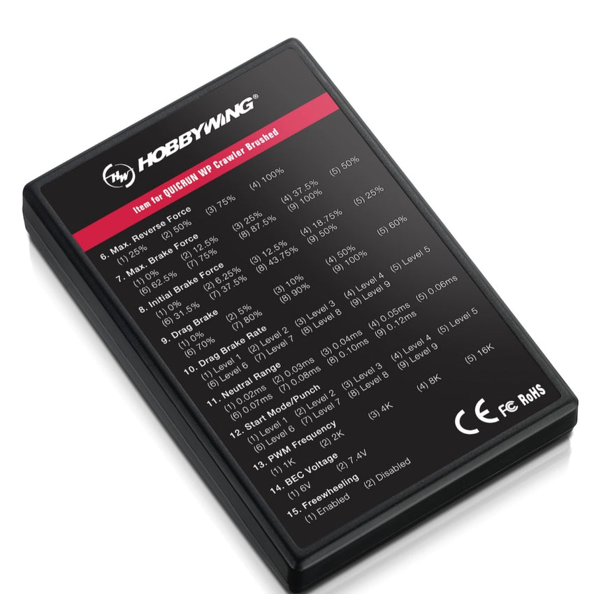 Hobbywing LED Program Card