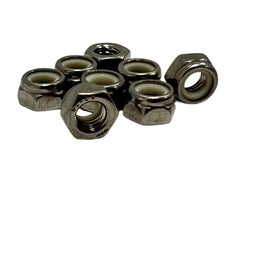 Stainless 5mm M5 Nylock Nuts (8)
