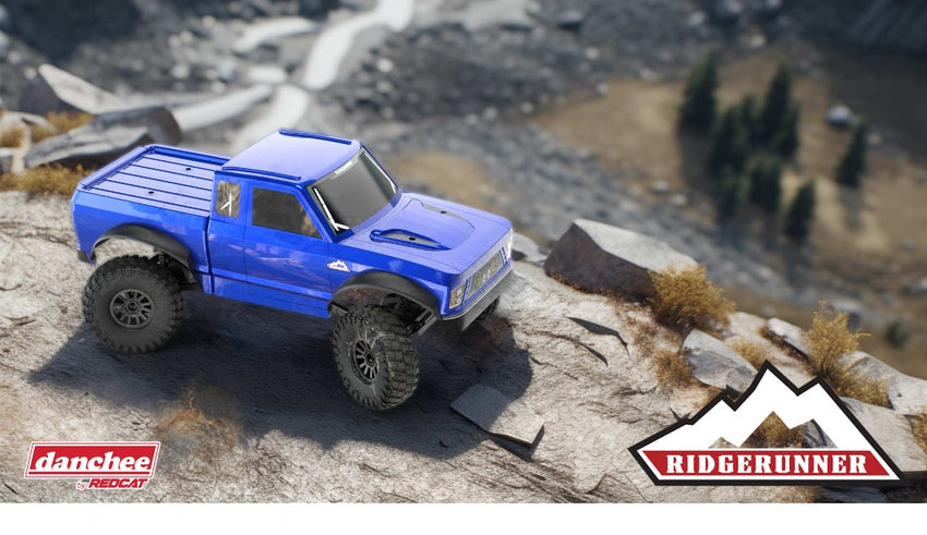 Redcat Danchee RidgeRunner RC Crawler - 4 Wheel Steering - 1:10 Brushed Rock Crawler, Blue