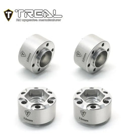 Treal (12mm Thickness) 12mm Hex Hubs Wheel Spacer Extension for 1/10 RC Crawler 1.9 inch Wheel Rim, Silver (4 pcs)