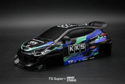 GT55 1/24 Scale Rally Hatchback-Style Plastic Body Shell – 109mm Wheelbase (Black)