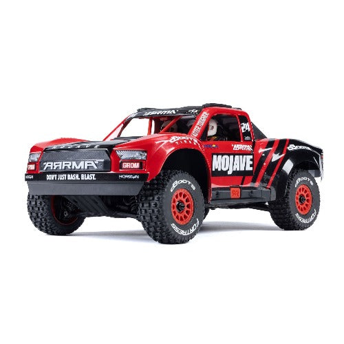 Arrma Mojave Grom Mega (RED/BLACK) 380 Brushed 4X4 Small Scale Desert Truck RTR w/Battery & Charger