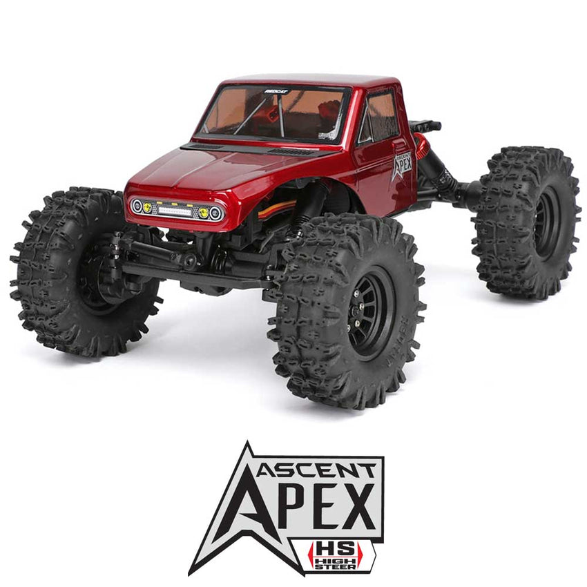 Redcat Ascent-18 Apex 1/18 RED 4WD RTR Brushless Rock Crawler w/2.4GHz Radio, Battery & Charger