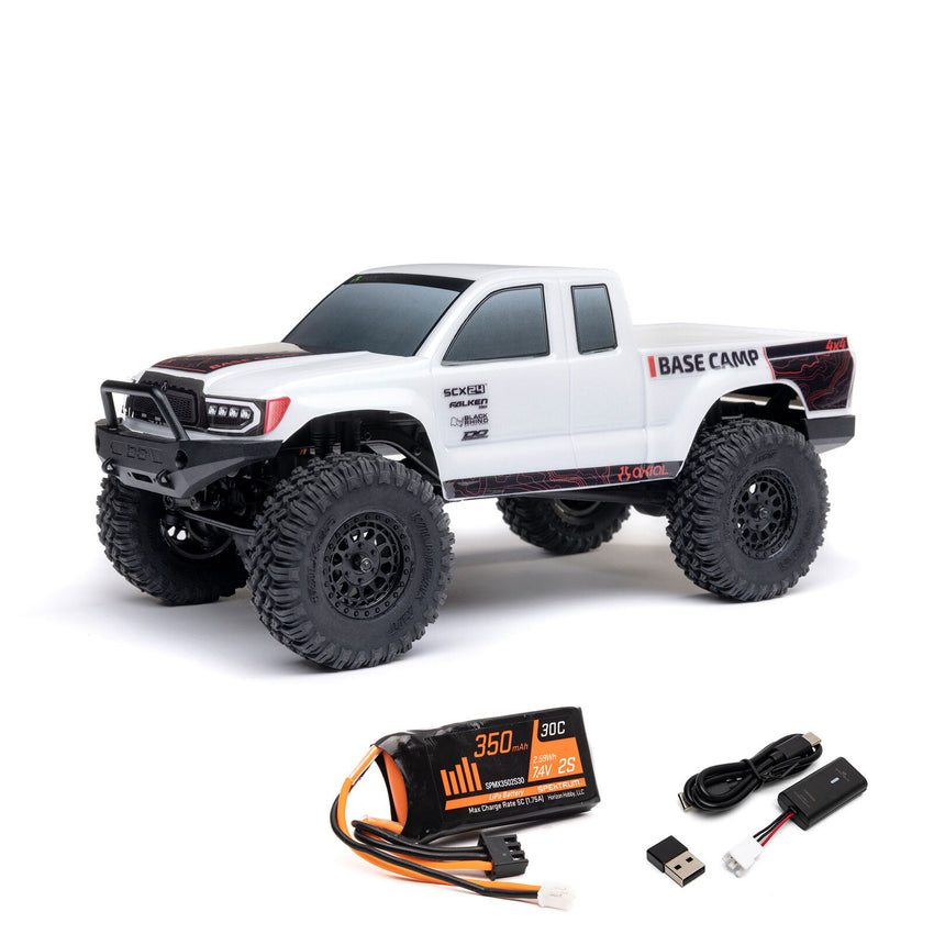 Axial 1/24 SCX24 Base Camp 4WD Rock Crawler Brushed RTR with Battery & Charger