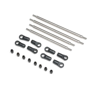 Axial Rear Upper/Lower 4WS Links Set, Titanium: AXP8