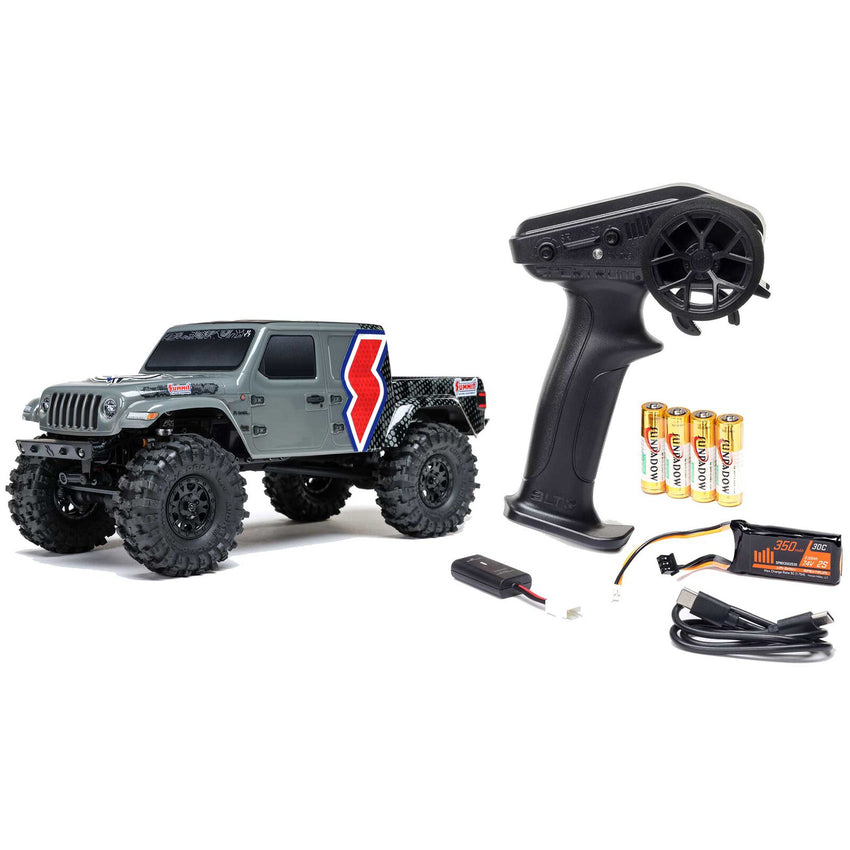Axial 1/24 SCX24 Summit Racing Jeep Gladiator 4X4 Rock Crawler RTR, Gray