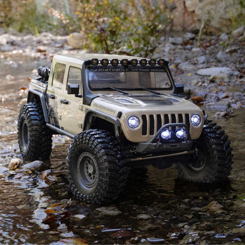 Axial 1/10 BROWN SCX10 III Motobilt Waypoint Jeep JT Gladiator 4X4 RTR Brushed Rock Crawler