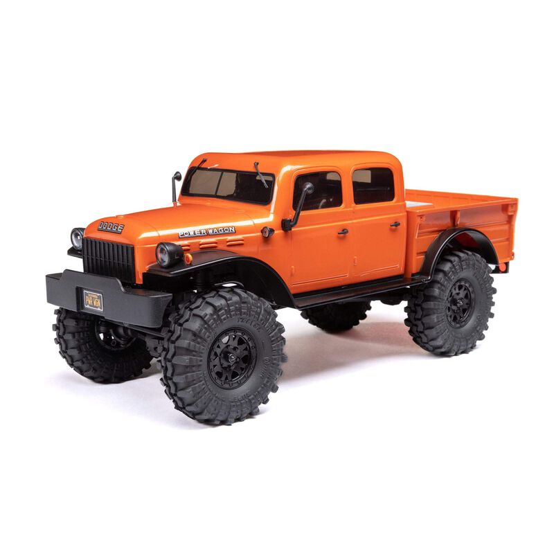 AXIAL 1/24 SCX24 DODGE POWER WAGON 4WD ROCK CRAWLER BRUSHED RTR, ORANGE