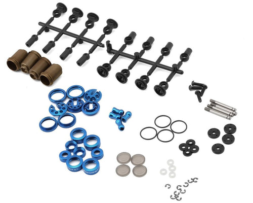 Yokomo YD-2 Super Low Friction (SLF) Aluminum Big Bore Kashima Coated Drift Shock Set (Blue)