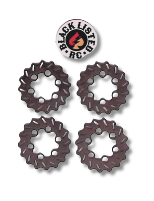 Blacklisted RC 1.9 Wavy Titanium Rotors (4)
