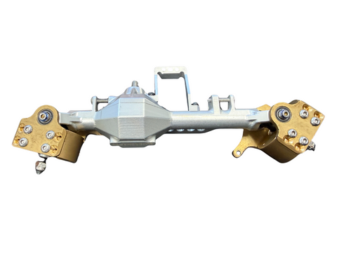 SuperShafty CS41 Left Drop Steering Axle with Dlux 1.9 Lower Heavy Brass Knuckle Arms - Display Axle
