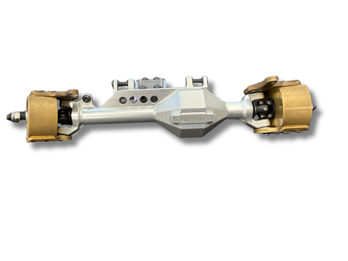 SuperShafty CS41 Left Drop Steering Axle with Dlux 1.9 Lower Heavy Brass Knuckle Arms - Display Axle