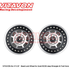 VITAVON V1 Aluminum 2.9" Bead Lock Wheels for Axial SCX6 Honcho & Jeep Wrangler 1/6