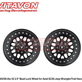 VITAVON V2 Aluminum 2.9" Bead Lock Wheels for Axial SCX6 Honcho & Jeep Wrangler 1/6