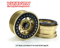 VITAVON V1 Aluminum 2.9" Bead Lock Wheels for Axial SCX6 Honcho & Jeep Wrangler 1/6