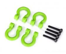 Traxxas Bumper D-rings, green (front or rear)/ 2.0x12 CS (4)