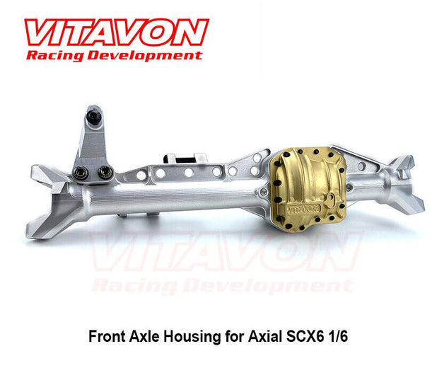 VITAVON CNC Alu #7075 Front Axle Housing for Axial SCX6 1/6