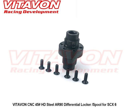 VITAVON CNC 45# HD Steel AR90 Differential Locker/Spool for SCX6