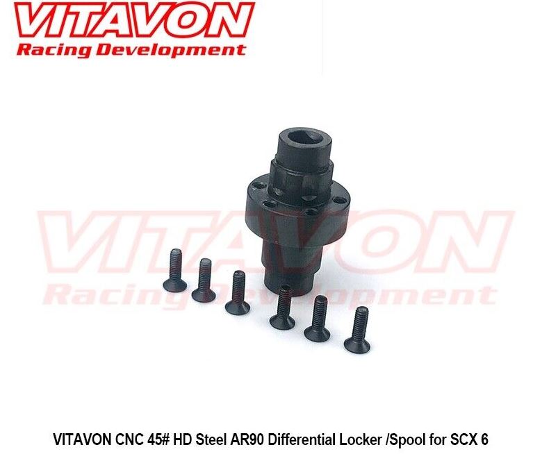 VITAVON CNC 45# HD Steel AR90 Differential Locker /Spool for SCX6