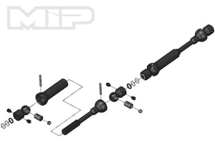 MIP X-Duty™, Center Drive Kit, 110mm x 135mm w/ 5mm Hubs, Axial SCX10 Deadbolt