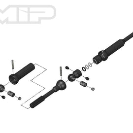 MIP X-Duty™, Center Drive Kit, 110mm x 135mm w/ 5mm Hubs, Axial SCX10 Deadbolt
