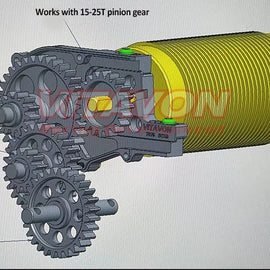 VITAVON Redesigned Center Tranny With 1.5 Mod Gears & Skid Plate Custom 4 Links Built For Axial SCX6 Jeep Wrangler Trail Honcho