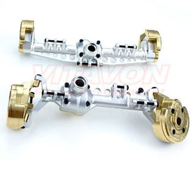 VITAVON Axle Housing with Alu#7075+Brass For Axial SCX10 III, Front & Rear