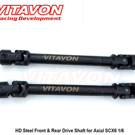 VITAVON HD Steel Front & Rear Drive Shaft for Axial SCX6 1/6