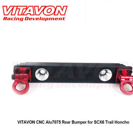 VITAVON CNC Aluminum #7075 Rear Bumper For SCX6 Trail Honcho Black