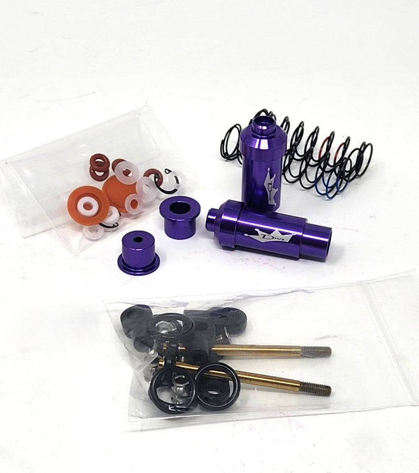 Dlux 80mm (Ultra Short) Shocks with Traxxas Rebuild Kits (4)