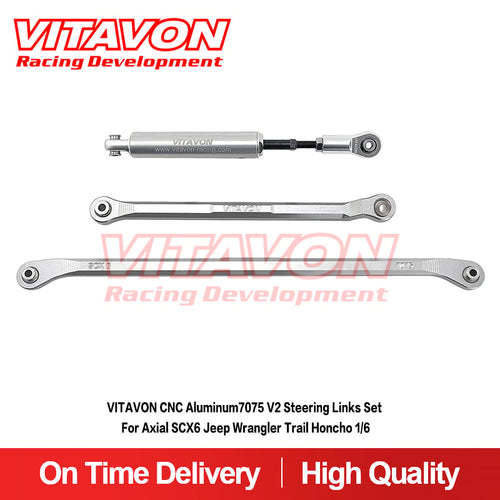 VITAVON Axial SCX6 CNC Aluminum7075 V2 Steering Links Set